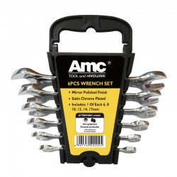 AM-17077 6pcs double open wrench in clamp packing